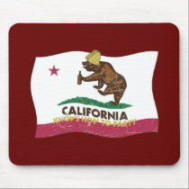 California Knows How to Party Bear mousepads