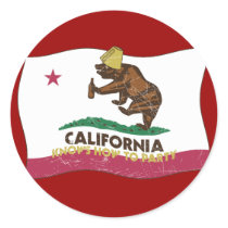 California Knows How to Party Bear Stickers