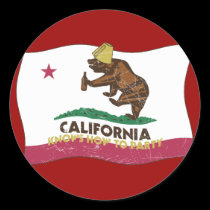 California Knows How to Party Bear stickers
