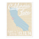 California Love Save the Date Postcard