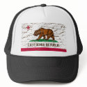 California Machine Washed Retro flag hats