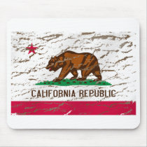 California Machine Washed Retro flag Mouse Pad