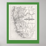 California Map from 1876 Posters