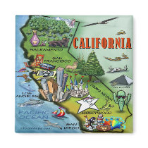 California Map magnets