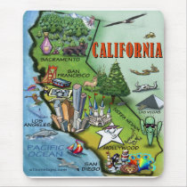 California Map Mouse Pads
