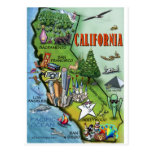 California Map Post Card