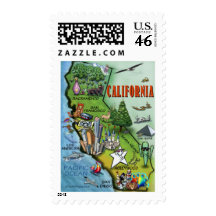 California Map Stamps