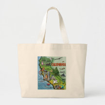 California Map Tote Bag