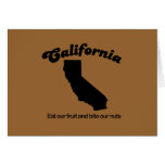 California Motto - Eat our fruit and bite our nuts cards