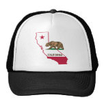 California Outline and Flag Mesh Hats