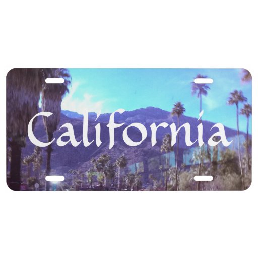 California Palm Trees Aluminum License Plate Zazzle