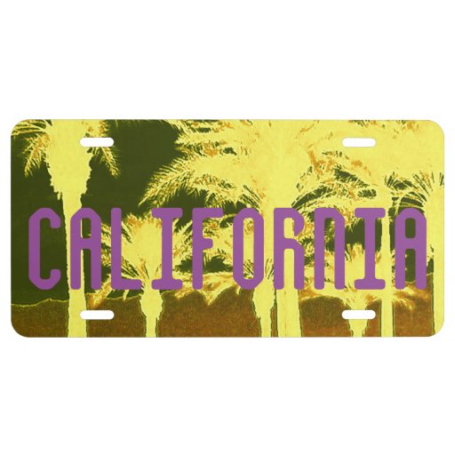 California Palm Trees Aluminum License Plate Zazzle