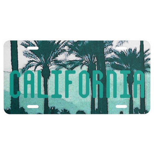 California Palm Trees Aluminum License Plate Zazzle