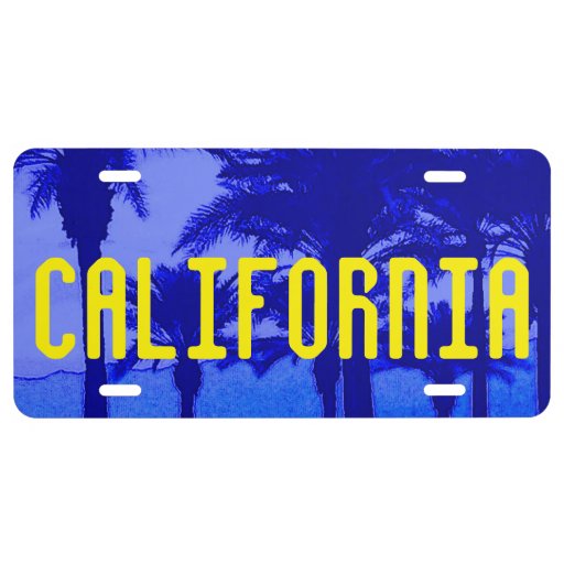 California Palm Trees Aluminum License Plate Zazzle