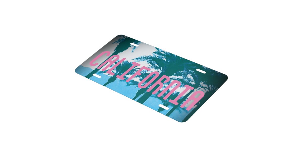 California Palm Trees Aluminum License Plate Zazzle