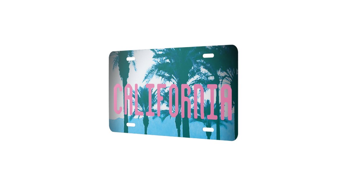 California Palm Trees Aluminum License Plate Zazzle