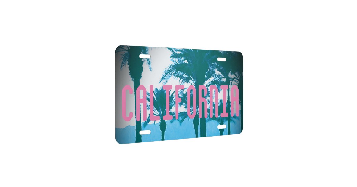 California Palm Trees Aluminum License Plate Zazzle