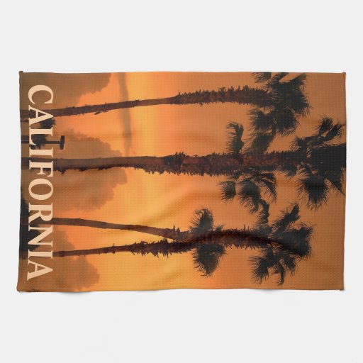 California Palm Trees Gold Coast MoJo Kitchen Towe Towel Zazzle