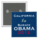 CALIFORNIA para el botón de la campaña de OBAMA 20
