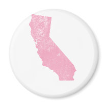 California Pink Vintage Grunge Magnet