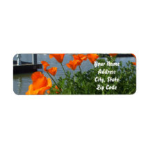 California Poppies Address labels