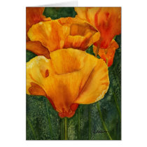 California Poppies notecard cards