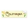 California Poppy Art Deco Bumper Sticker