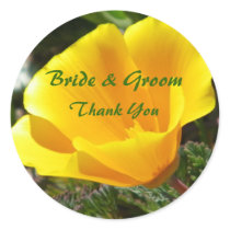 California Poppy Thank You Sticker by dlgray California Poppy Thank You Sticker