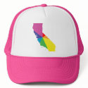 california pride. angled. hats