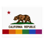 CALIFORNIA PRIDE FLAG -.png Post Cards