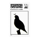 California Quail silhouette stamp