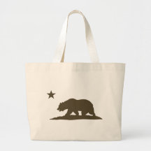 California Republic Bear - Brown Tote Bags