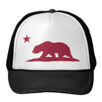 California Republic Bear - Red hats