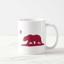 California Republic Bear - Red Mug