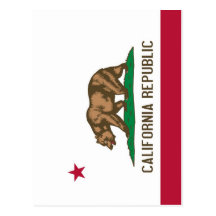 California Republic Bear State Flag Post Cards