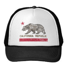 california republic distressed mesh hats