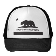 California Republic Flag - Black Hat