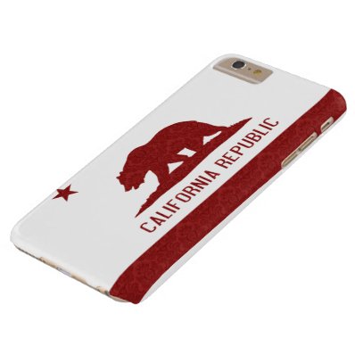 California Republic Flag Damask Pattern Barely There iPhone 6 Plus Case
