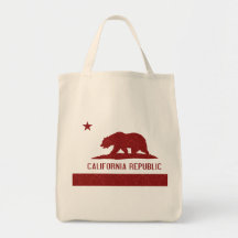 California Republic Flag Damask Pattern Canvas Bag