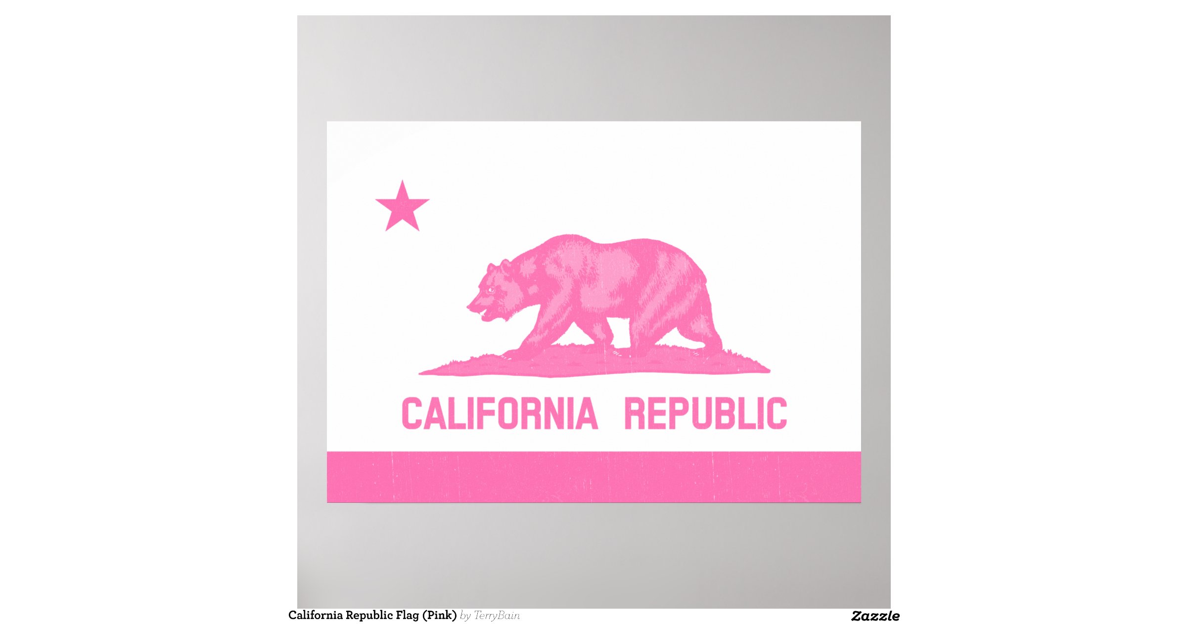 california_republic_flag_pink_posterrdc7050bfafc34e0f90aeea88f1dcbbf2