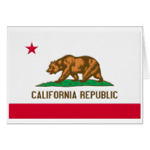 California Republic State Flag Card
