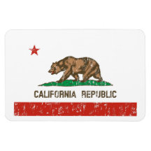 California Republic State Flag Distressed Magnet