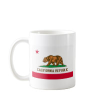 California Republic State Flag Coffee Mugs
