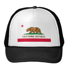 California Republic State Flag Trucker Hats
