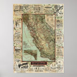 "California Roads For Cyclists" (1896) SEE NOTE Poster