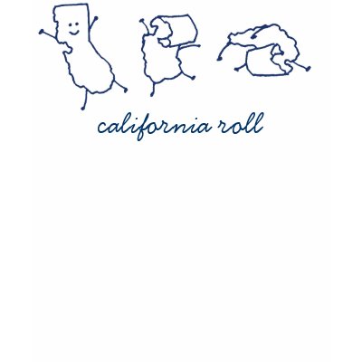 California Roll T-shirts by lessachu