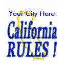 California Rules ! t-shirts by TShirtDotCom California Rules ! t-shirts