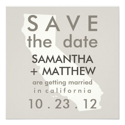 California Save the Date Cards Custom Invitations