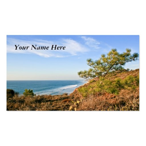 California Seascape Business Card Templates (front side)