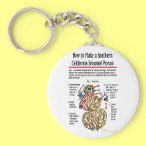 California Seasonal Person Keychain